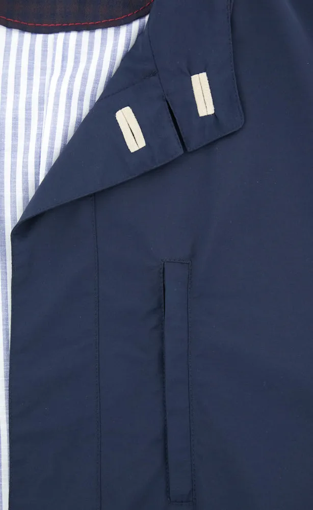 Luciano Barbera Navy Blue Raincoat