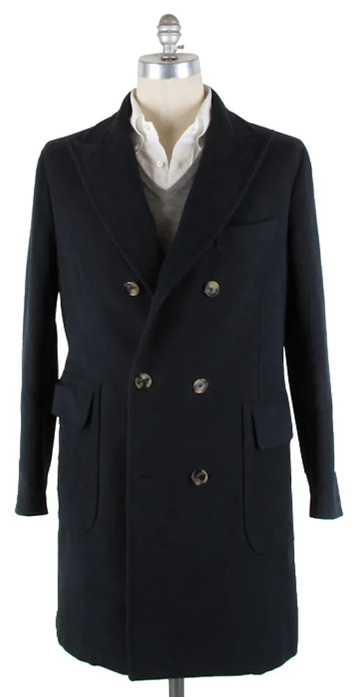 Luigi Borrelli Navy Blue Coat – Size: 40 US / 50 EU