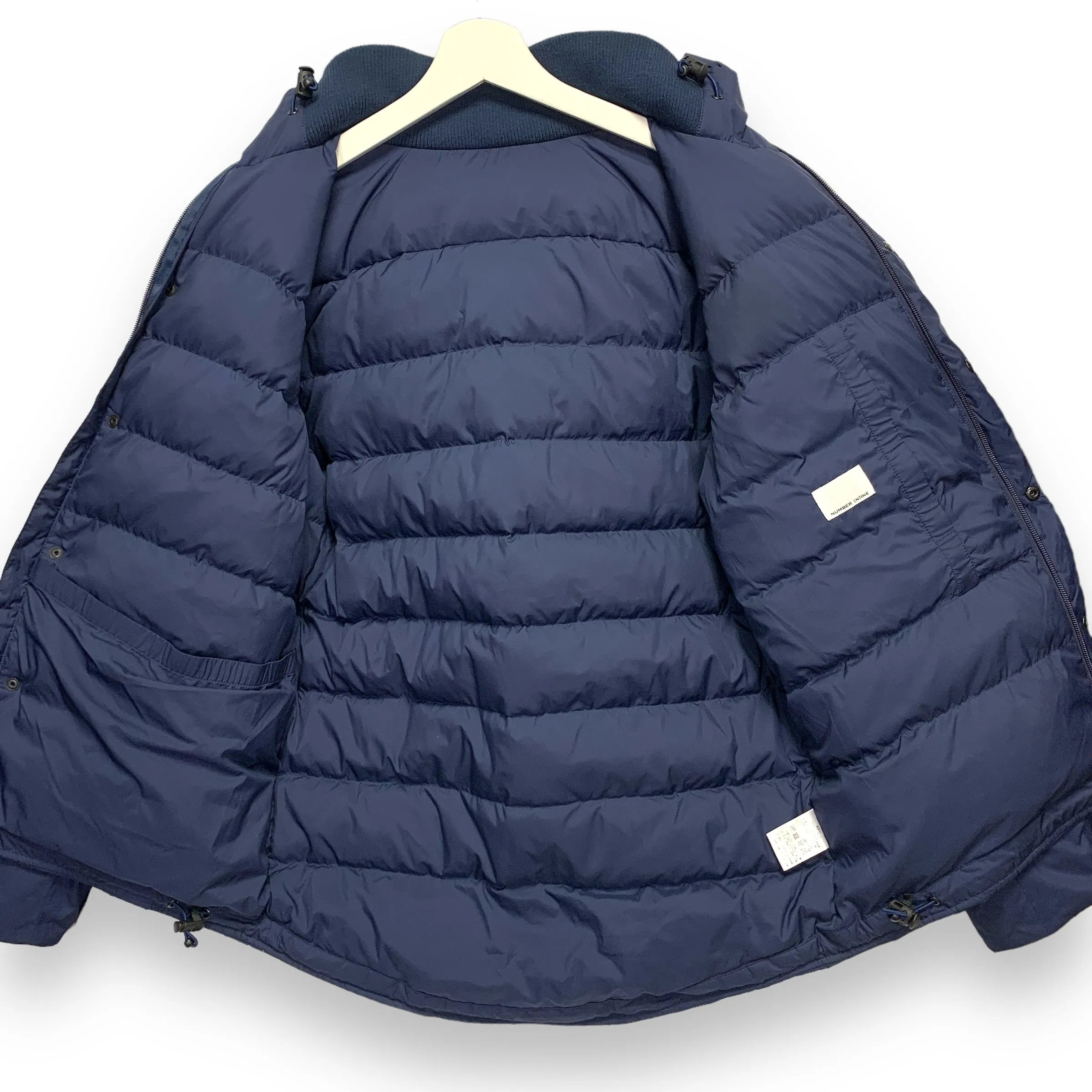 [M] Number Nine Logo Down Puffer Jacket Navy