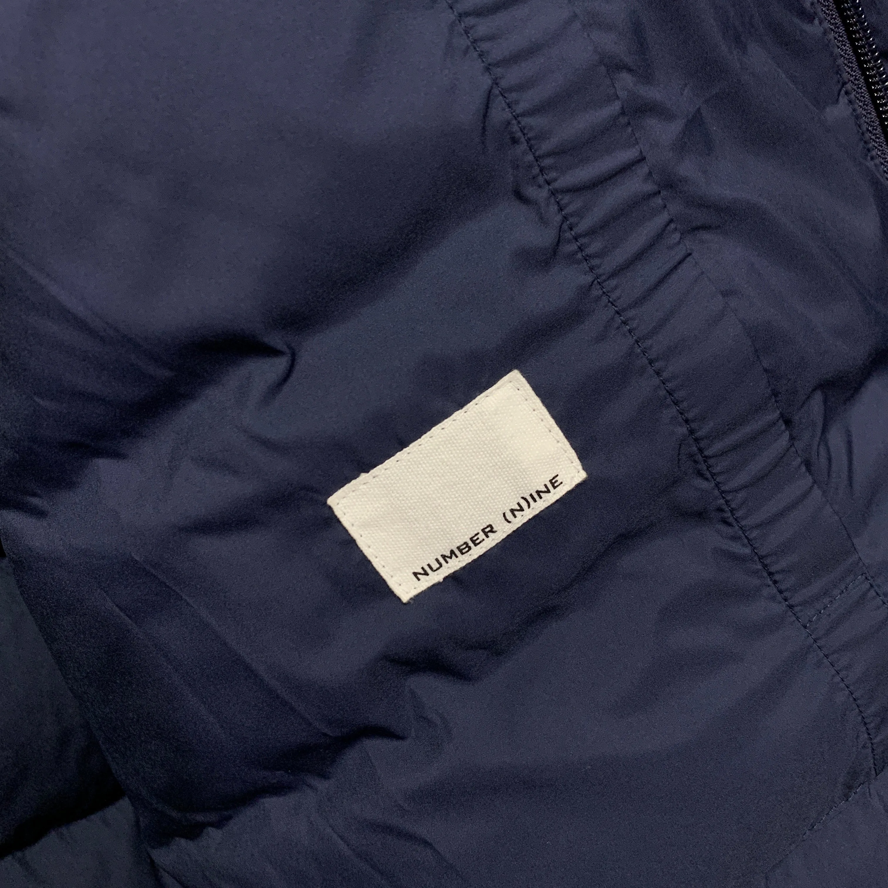 [M] Number Nine Logo Down Puffer Jacket Navy