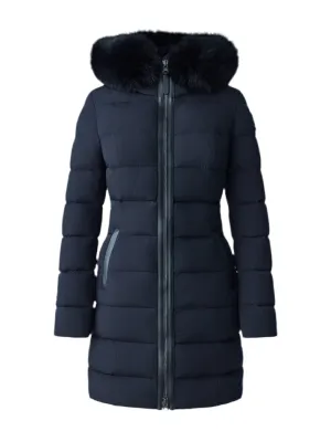 Mackage Leather Trim Fur Trim Coat (More Colors)