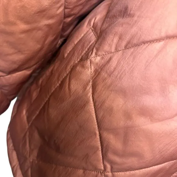 Madewell reversible sherpa quilted puffer insulated full zip jacket coat large