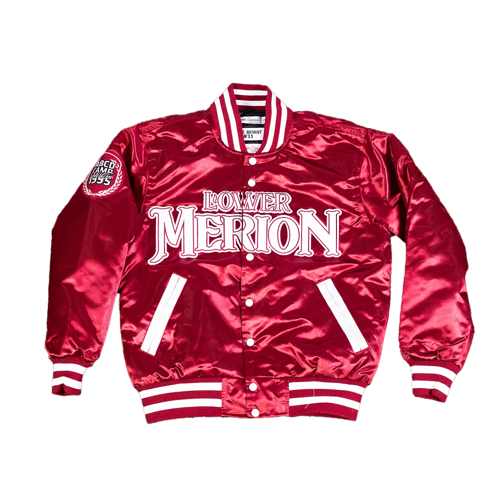 MAMBA LOWER MERION SATIN JACKET (MAROON)