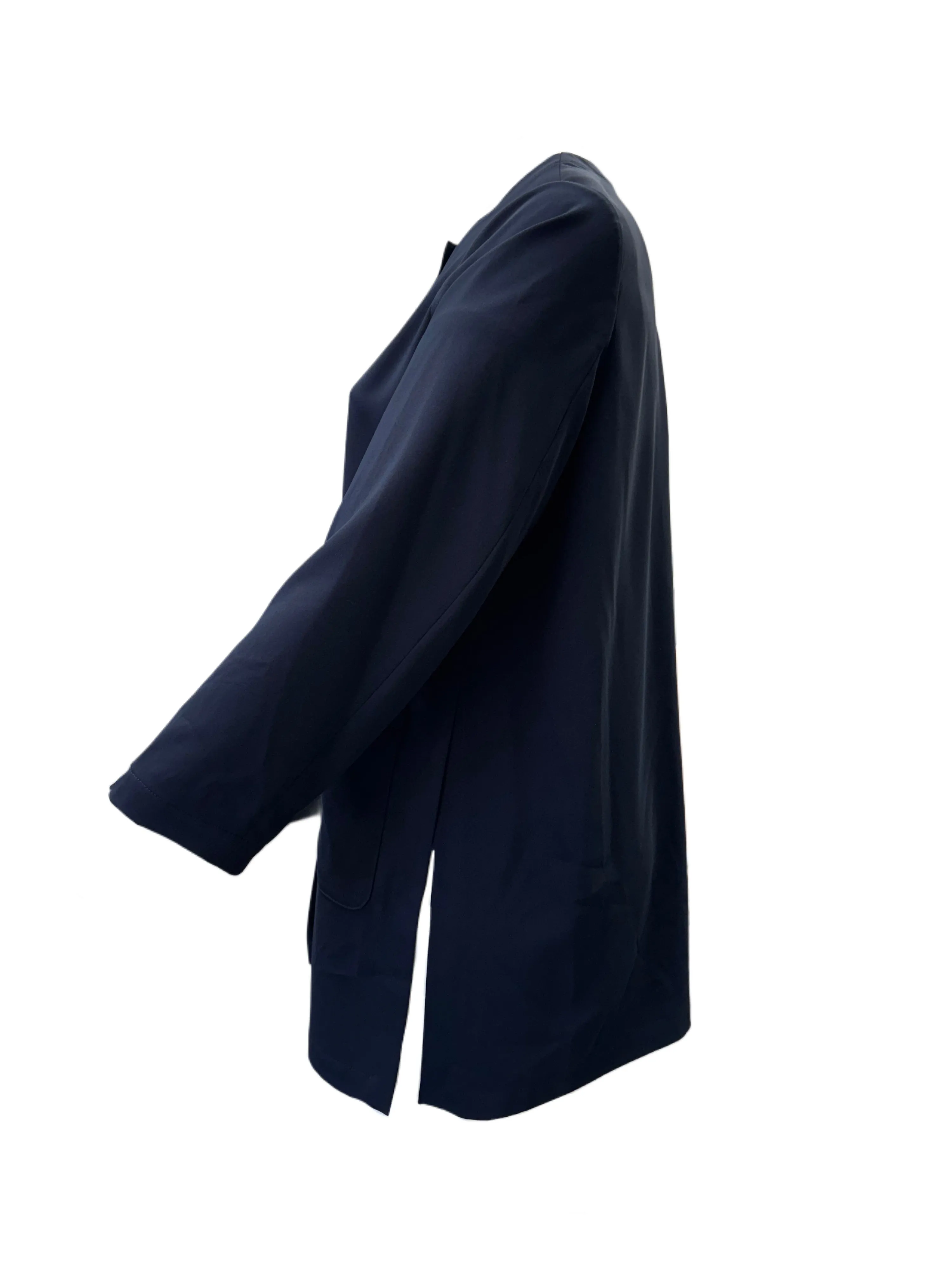 Marina Rinaldi Women's Navy Fabriano Open Front Jacket NWT
