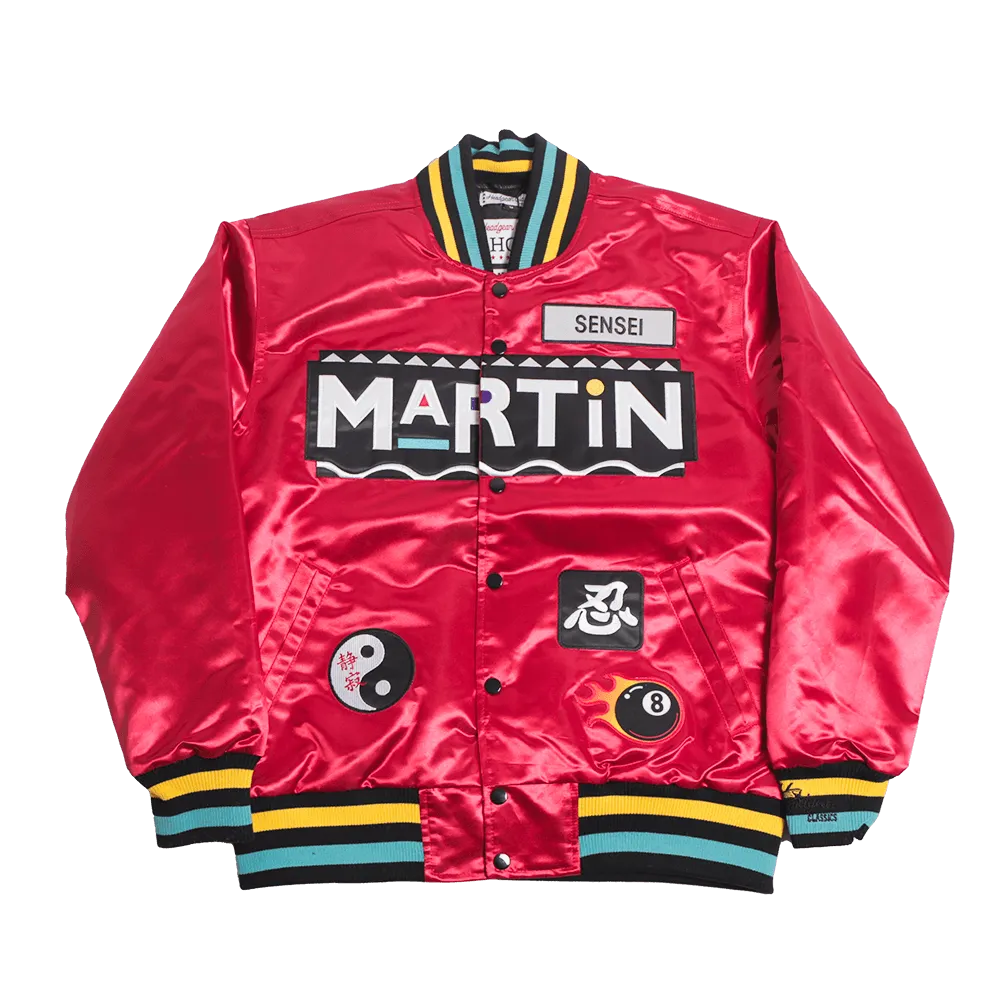 MARTIN DRAGON FLY JONES SATIN JACKET RED