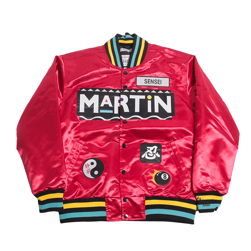 MARTIN DRAGON FLY JONES SATIN JACKET RED