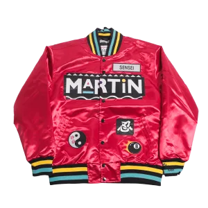 MARTIN DRAGON FLY JONES SATIN JACKET RED