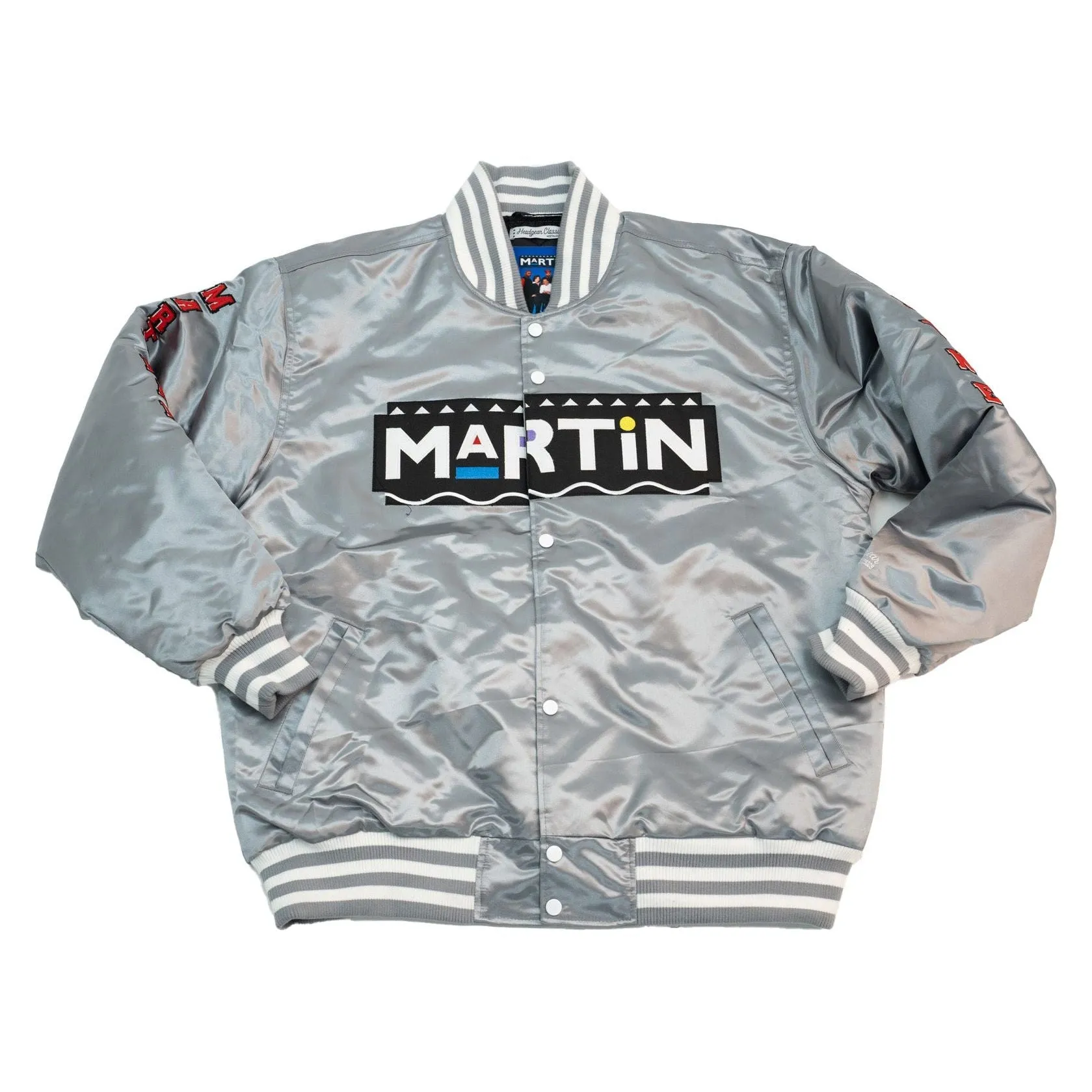 MARTIN SILVER SATIN JACKET (SILVER)