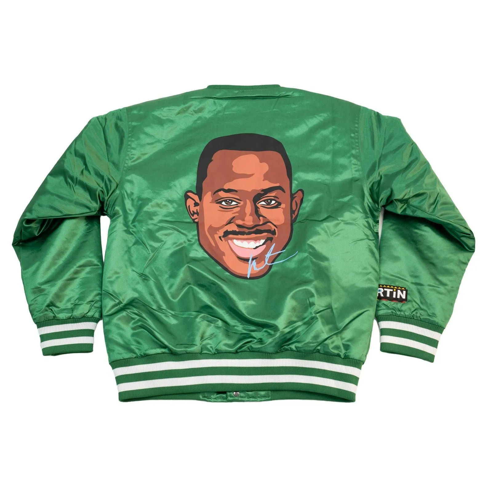 MARTIN WARM UP SATIN JACKET (GREEN)