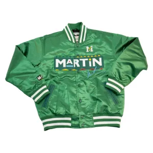 MARTIN WARM UP SATIN JACKET (GREEN)