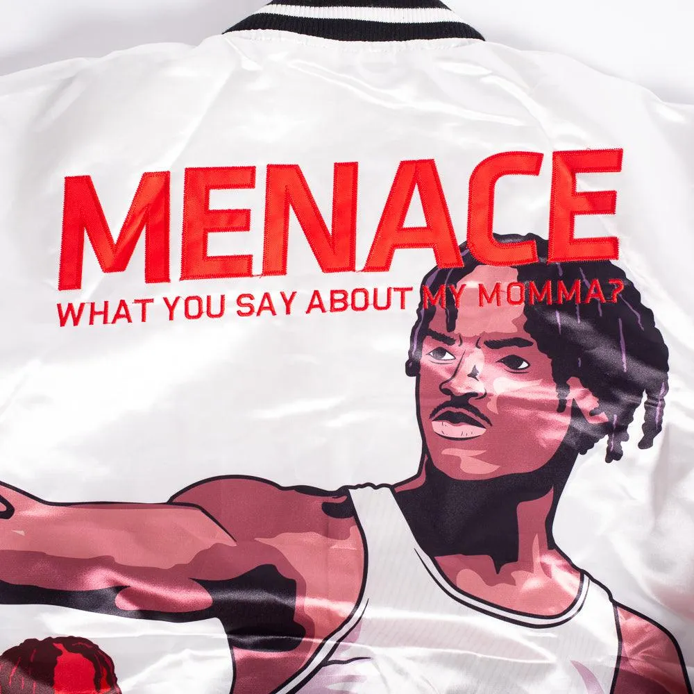 MENACE TO SOCIETY SATIN JACKET WHITE