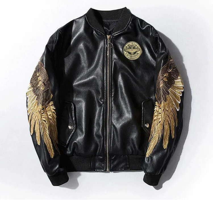 Men's Bomber Jacket Leather Japanese