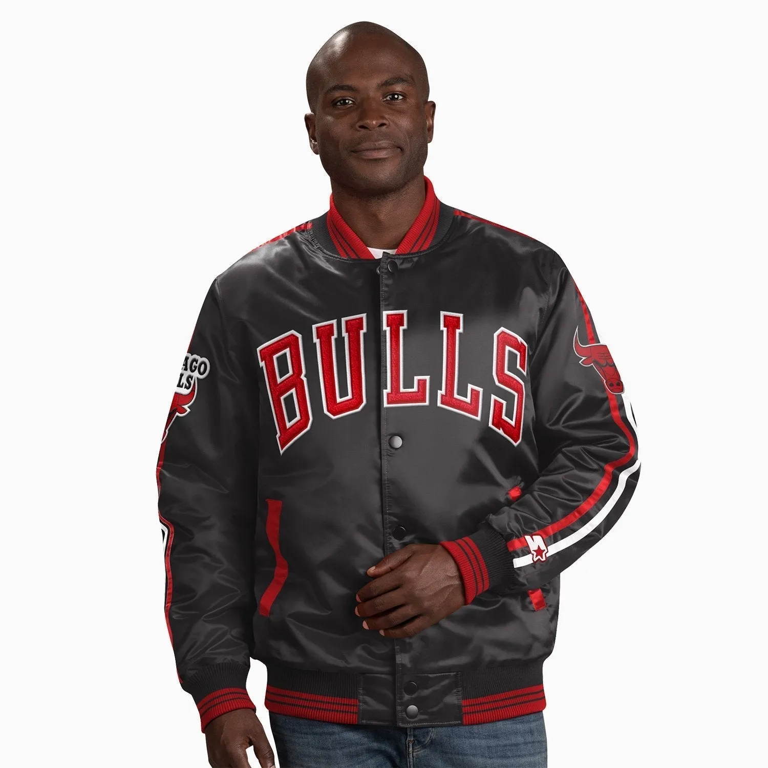 Men's Chicago Bulls NBA Varsity Satin Jacket