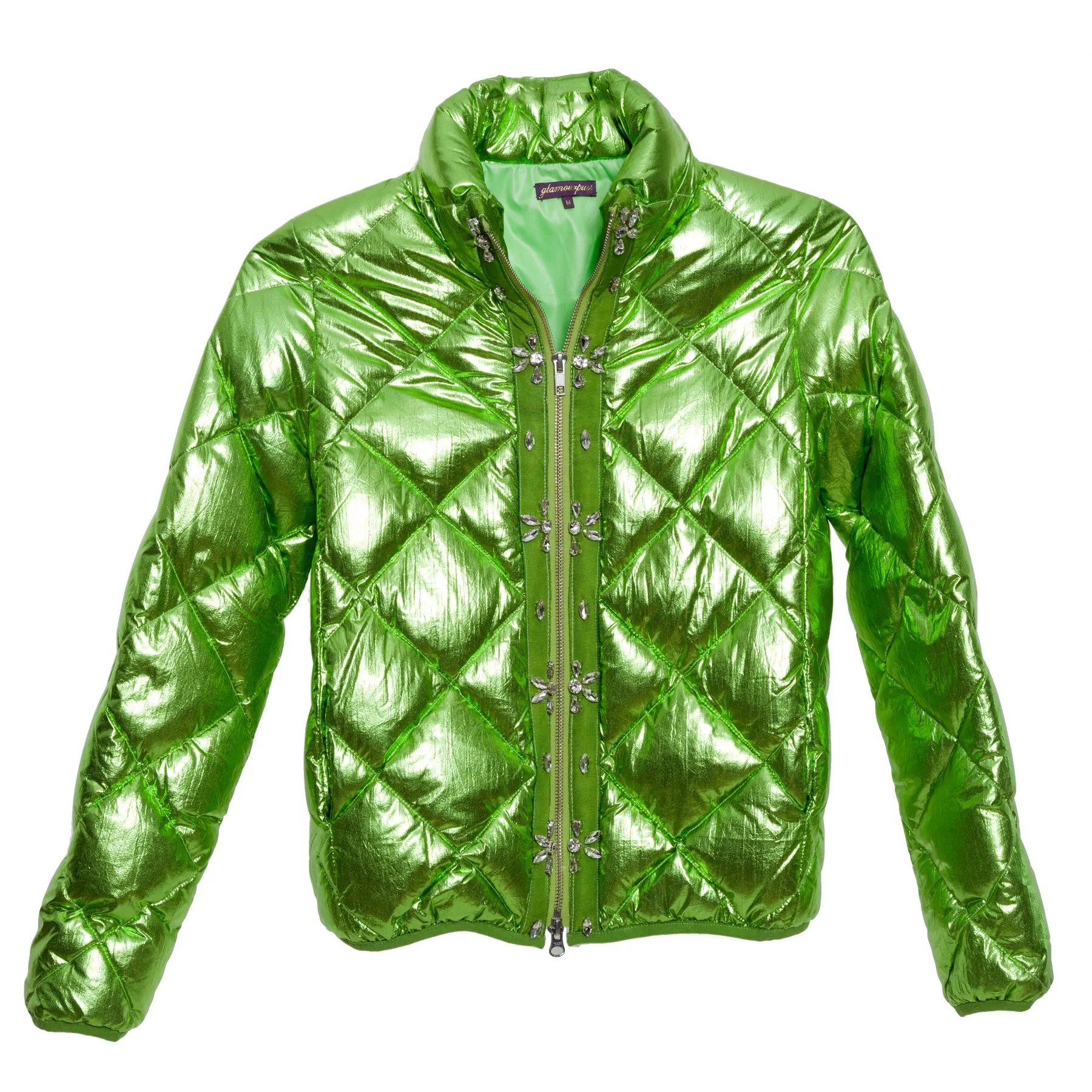 Metallic Green Ice Puffer