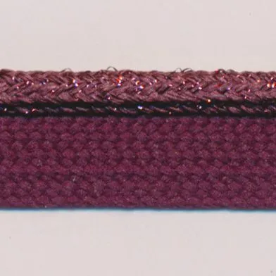 Metallic Piping #56 Burgundy