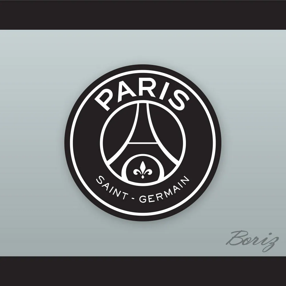 Michael Jordan 23 Paris Saint-Germain F.C. Black/ White Varsity Letterman Satin Bomber Jacket