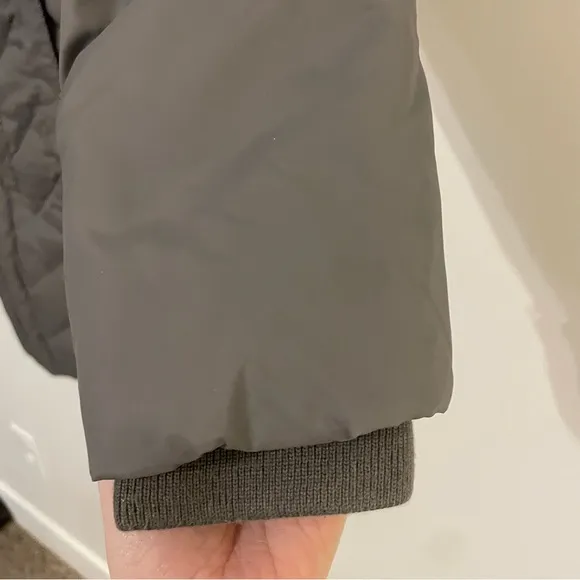 MICHAEL KORS Down Filled Quilted Puffer Parka Coat - Gray Size S