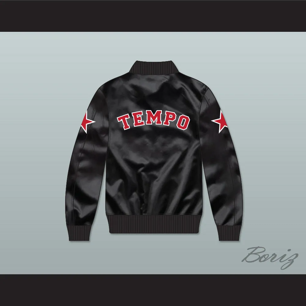 Missy Elliott Tempo Black Varsity Letterman Satin Bomber Jacket