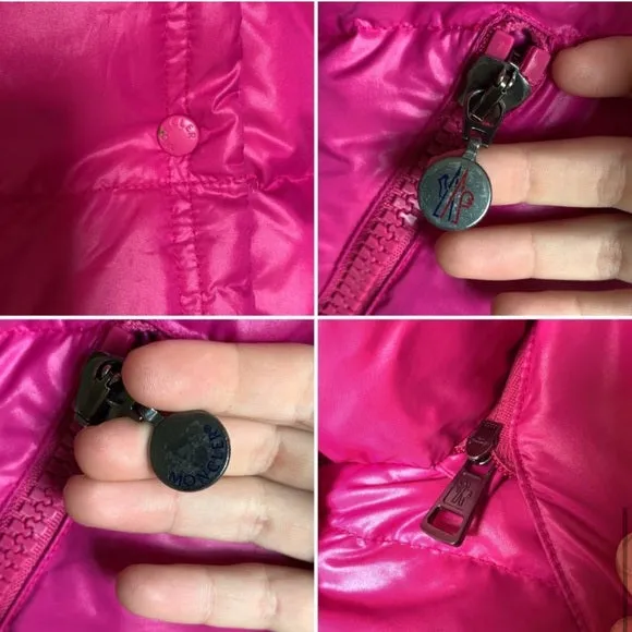 Moncler Bright Pink Goose Down Puffer Winter Coat