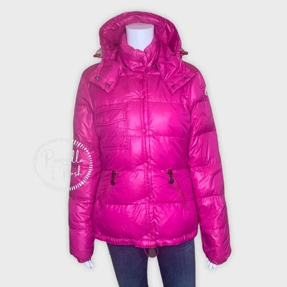 Moncler Bright Pink Goose Down Puffer Winter Coat