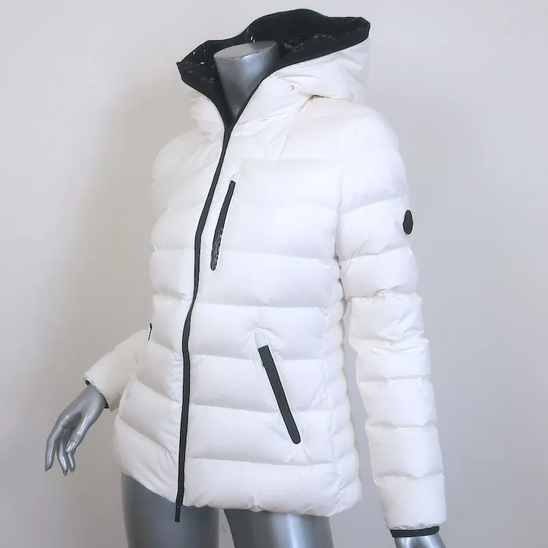 Moncler Herbe Hooded Short Down Puffer Jacket White Size 1