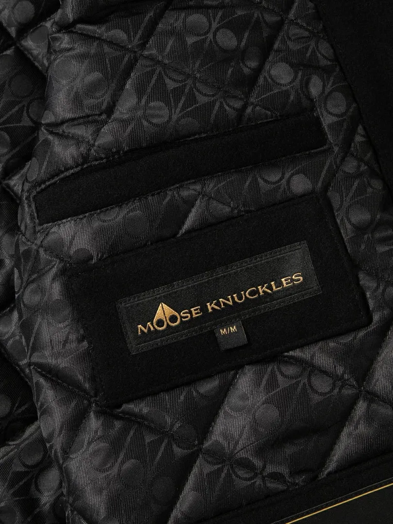 MOOSE KNUCKLES - EMBROIDERED PATCH VARSITY JACKET