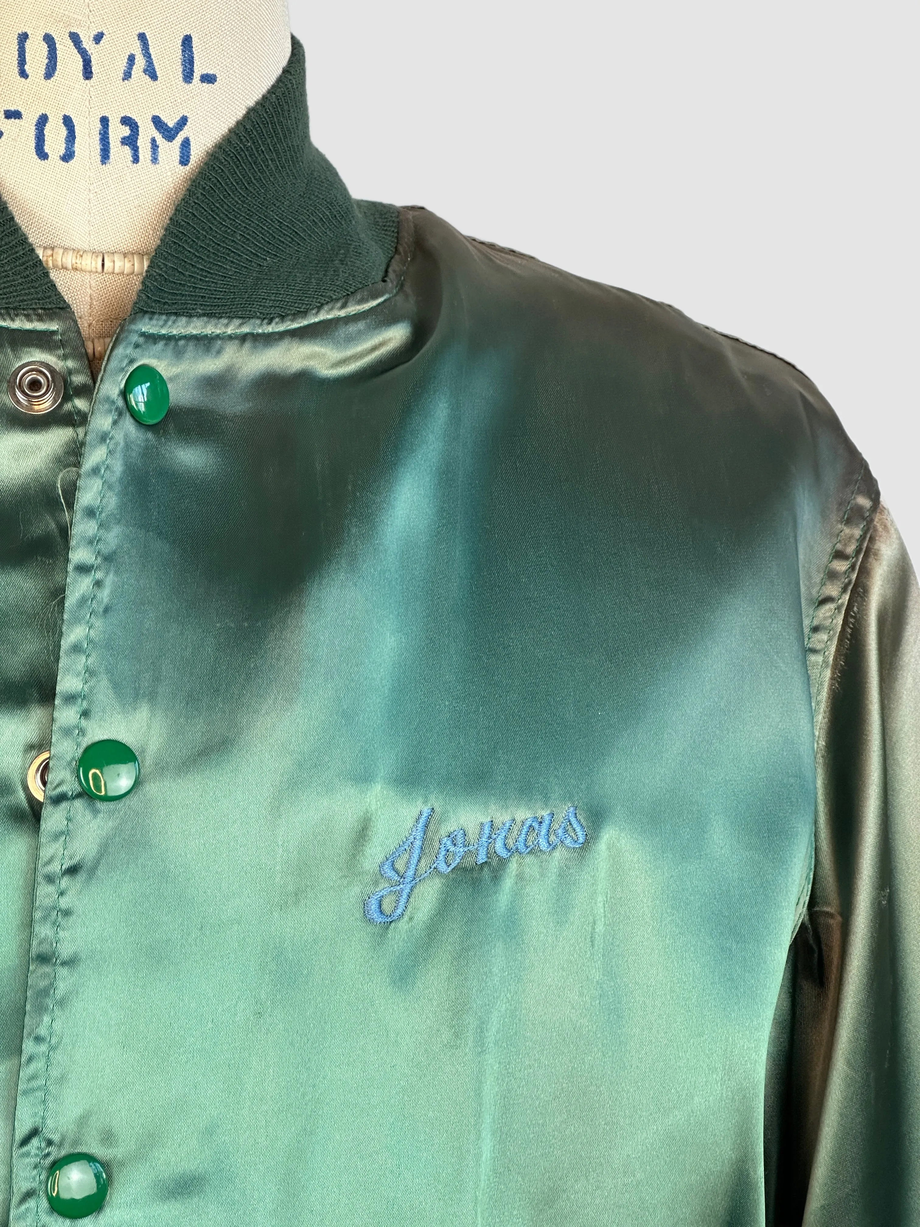 MUSHROOM RECORDS 70s Tour Satin Jacket • Mens Medium Large