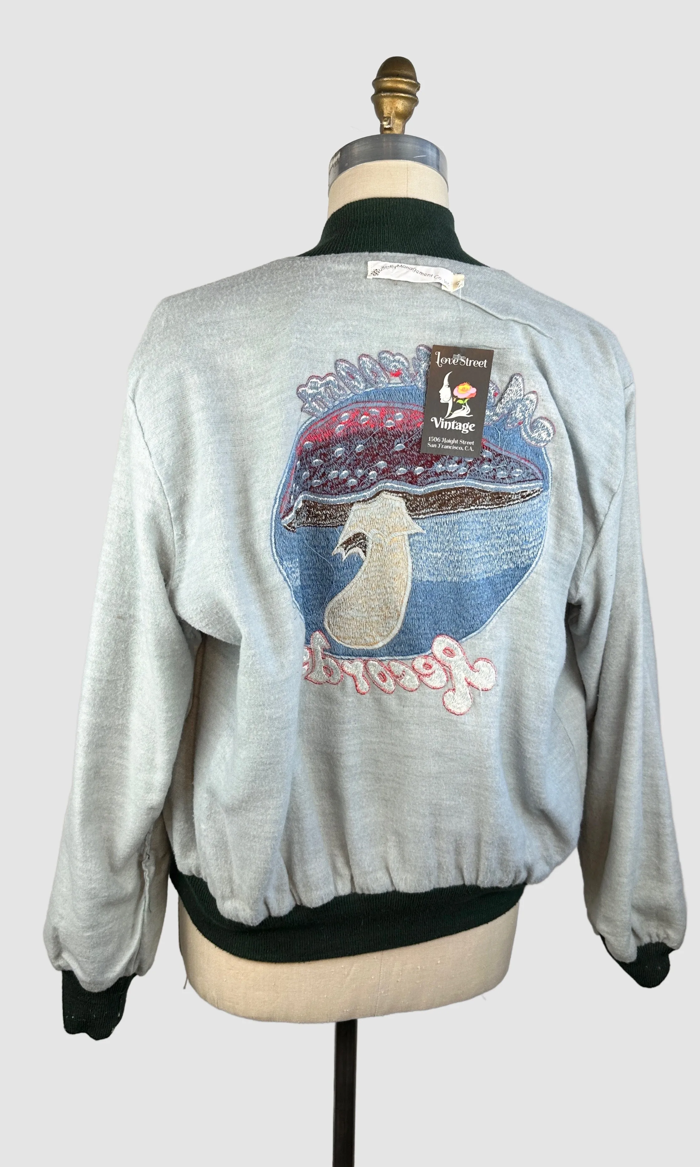 MUSHROOM RECORDS 70s Tour Satin Jacket • Mens Medium Large