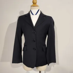 navy hunt coat with thick shadow stripe