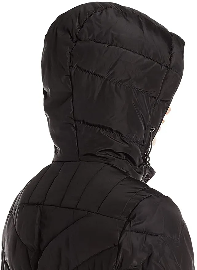 New Madden Girl Women's Plus Size Long Maxi Puffer Coat, Black, Sz 1X! Fits True