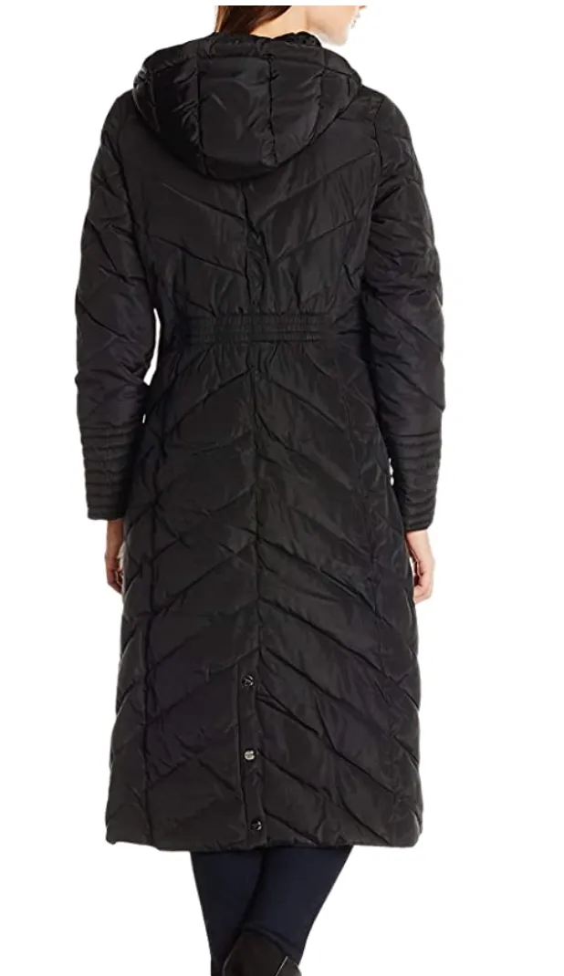 New Madden Girl Women's Plus Size Long Maxi Puffer Coat, Black, Sz 1X! Fits True