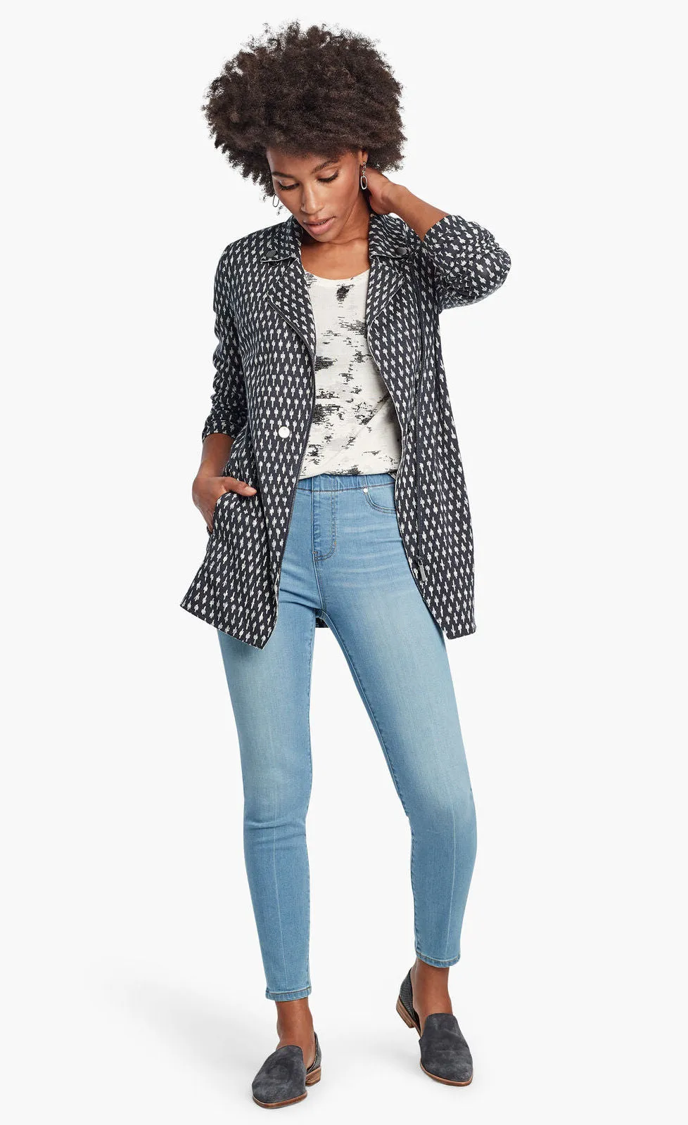 Nic Zoe Ponte Ikat Jacket