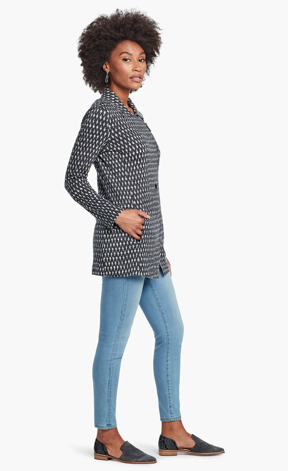 Nic Zoe Ponte Ikat Jacket