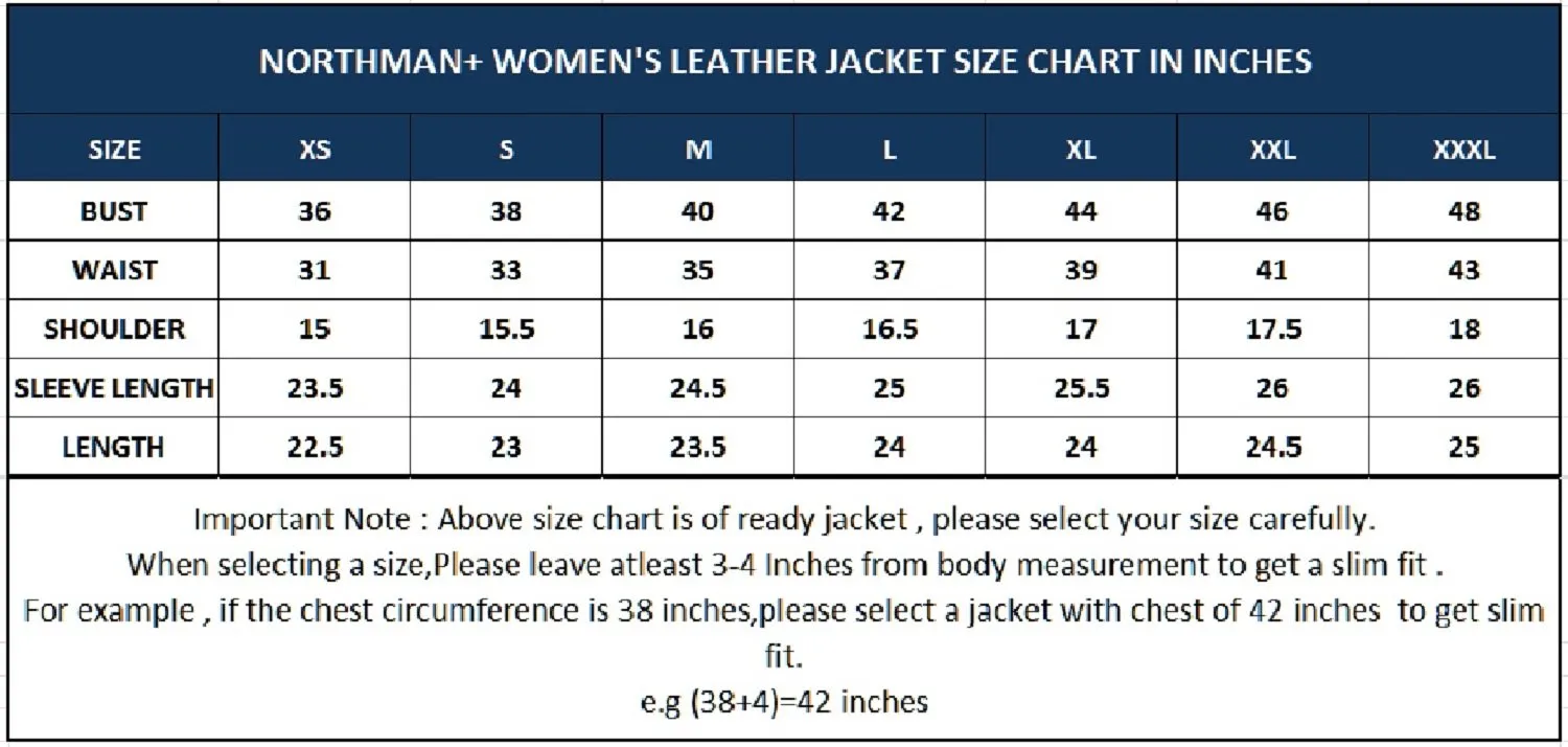 NorthManPlus Women's Leather Bomber Biker Red Jacket