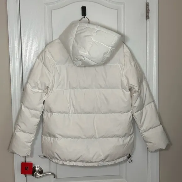NWT Two by Vince Camuto Quilted Hooded Duck Down Feather Puffer Jacket White M