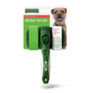 Oakwood Detangling Slicker Brush for Dogs and Cats - Short and Wiry Coats