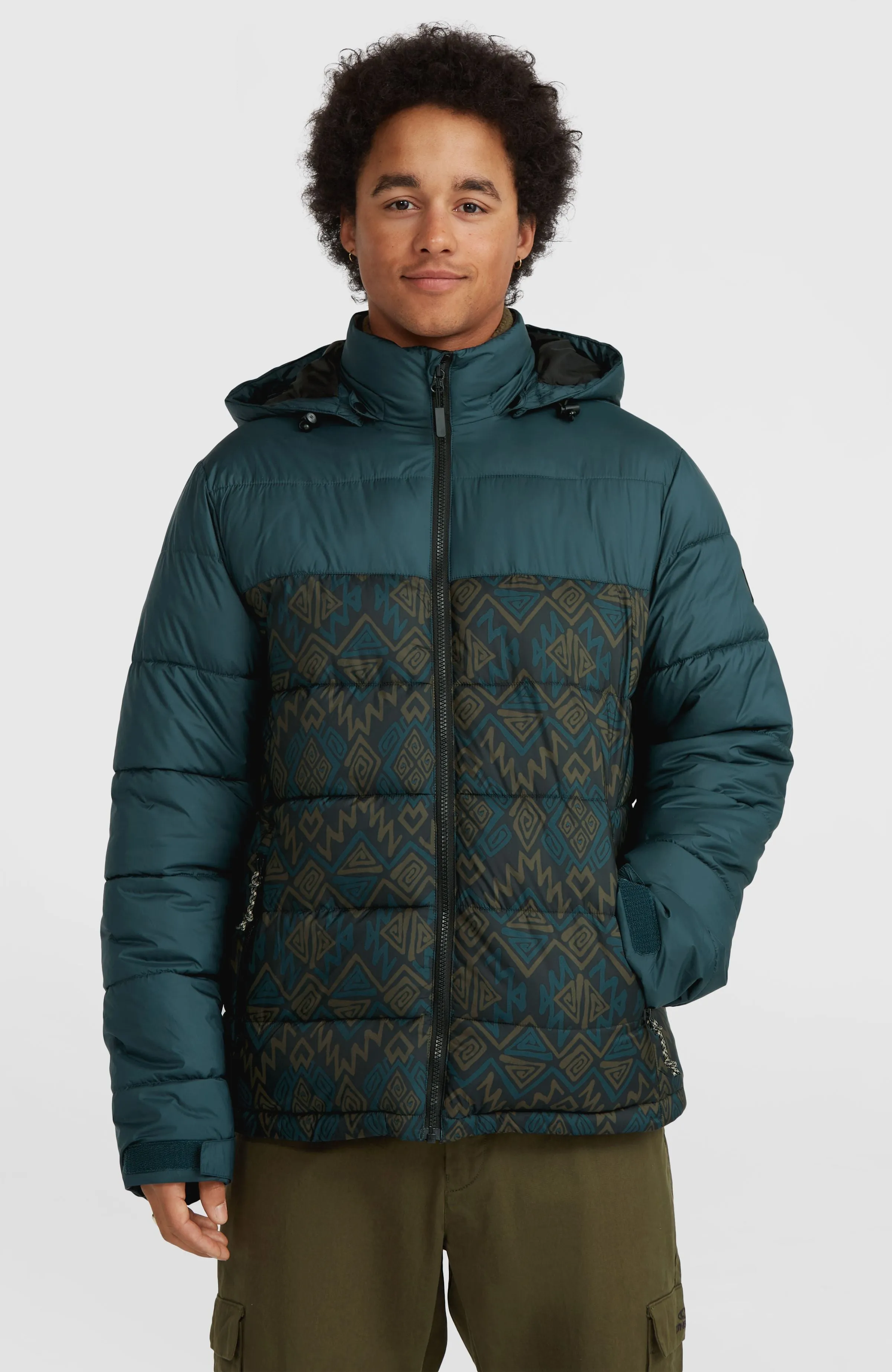 O'Riginals Steppjacke | Black Retro Ikat