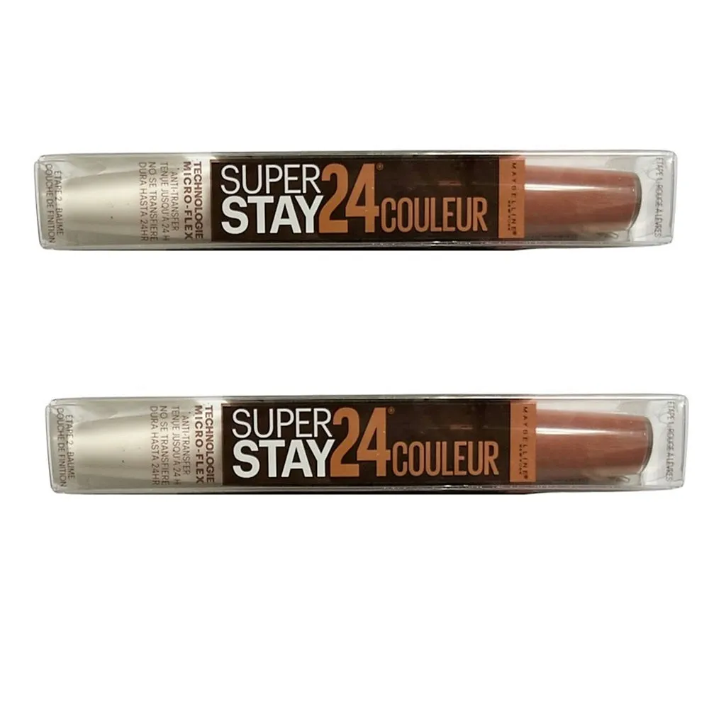 Pack of 2 Maybelline New York SuperStay 24 2-Step Liquid Lipstick, Coffee Edition, Caramel Crush # 320