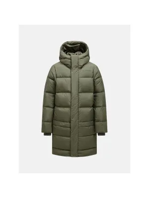 Parka Peak Performance Jr Long Puffer zielony