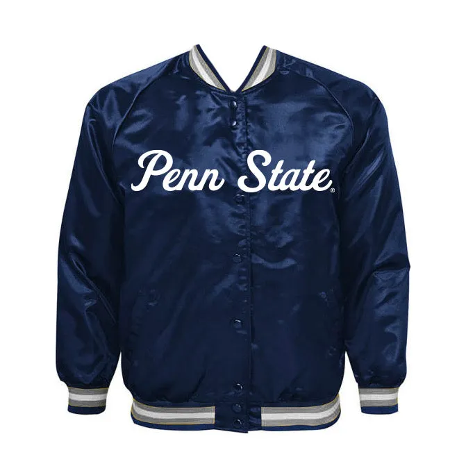 Penn State Satin Letterman Bomber Jacket
