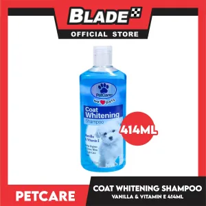 Pet Care Coat Whitening Shampoo 414ml (Vanilla And Vitamin E) Helps Brighten And Shine, White And Light Color Coats, Dog Shampoo
