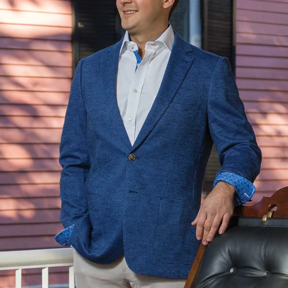 Peter Millar Towns Mini Check Soft Jacket
