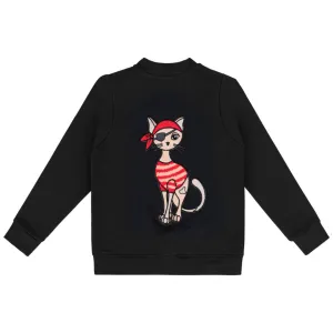 Piracat Black Bomber Jacket - LAST ONE - 1-2 years