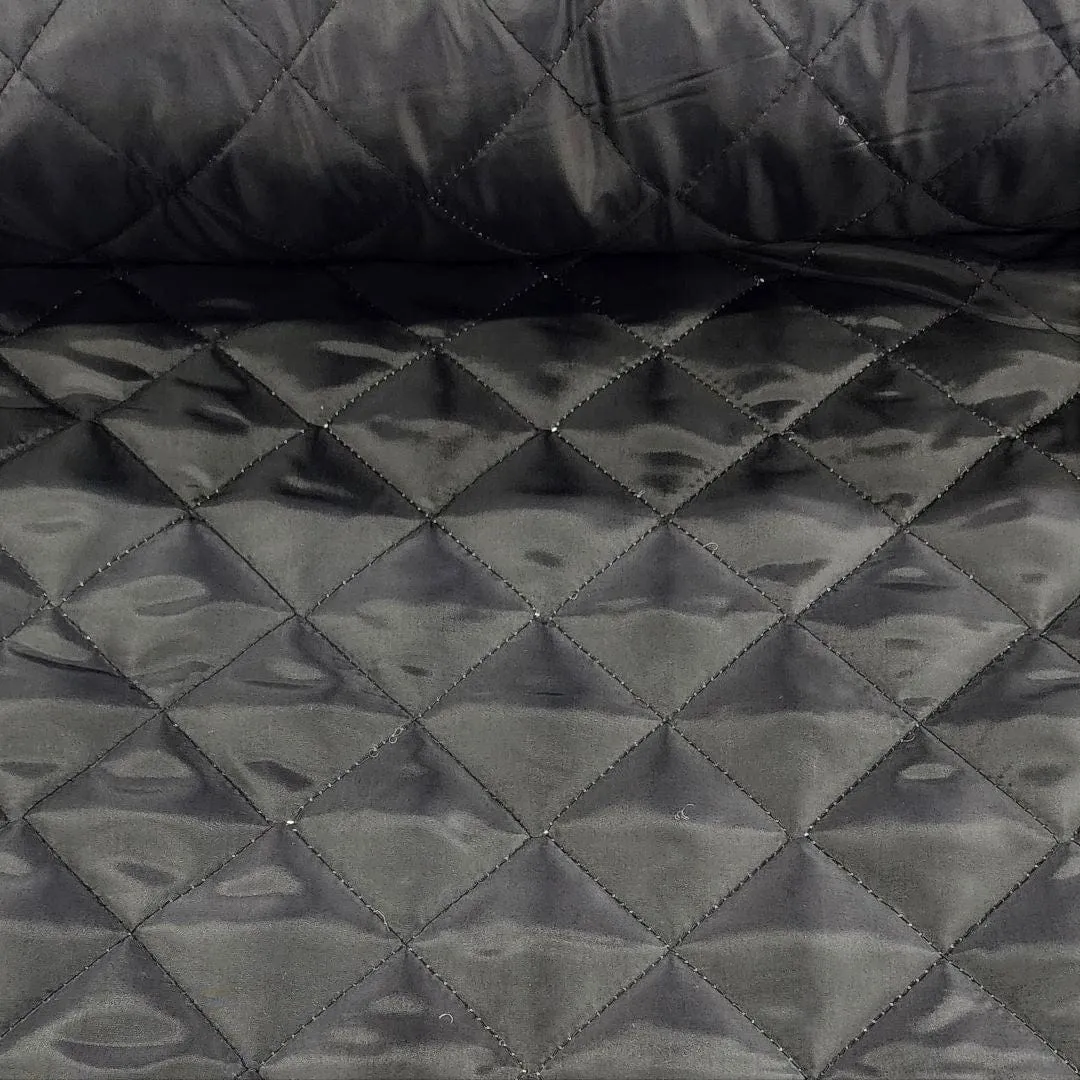 Quilted Jacket Lining Fabric Black 140cm
