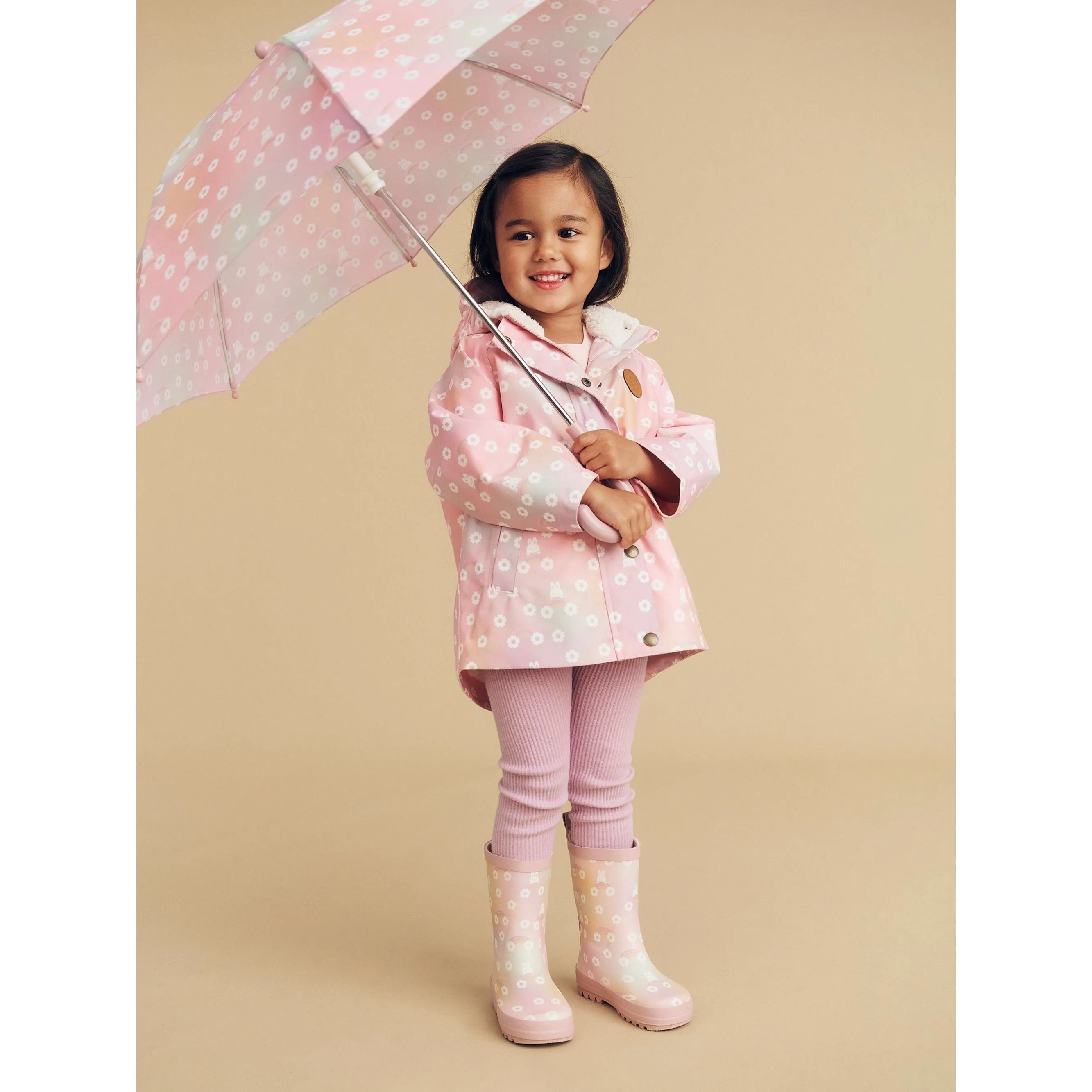 Rainbow Bunny Raincoat