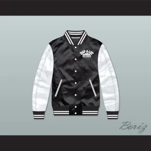Rap-A-Lot Records Black/ White Varsity Letterman Satin Bomber Jacket