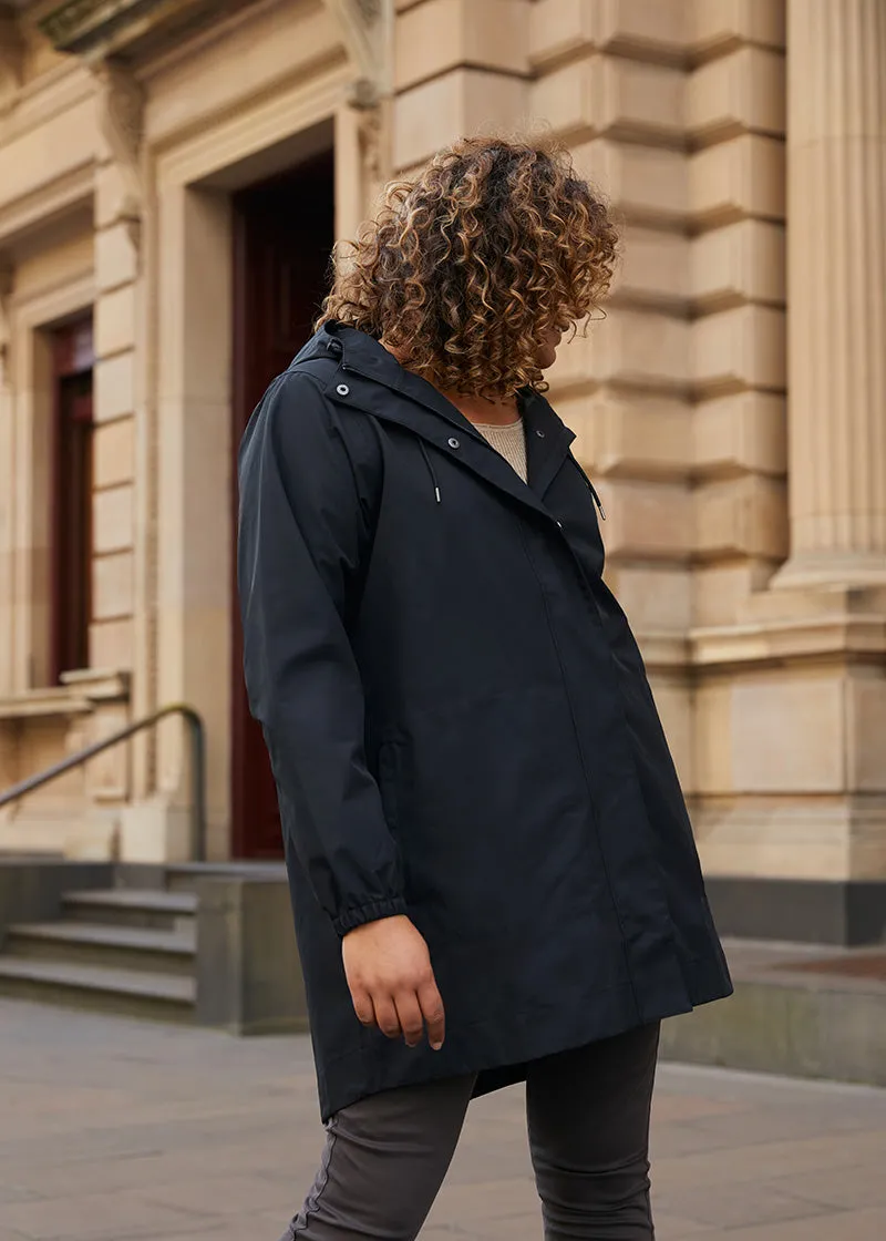 Refuge Long Waterproof Jacket - Black