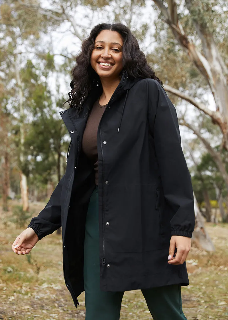 Refuge Long Waterproof Jacket - Black