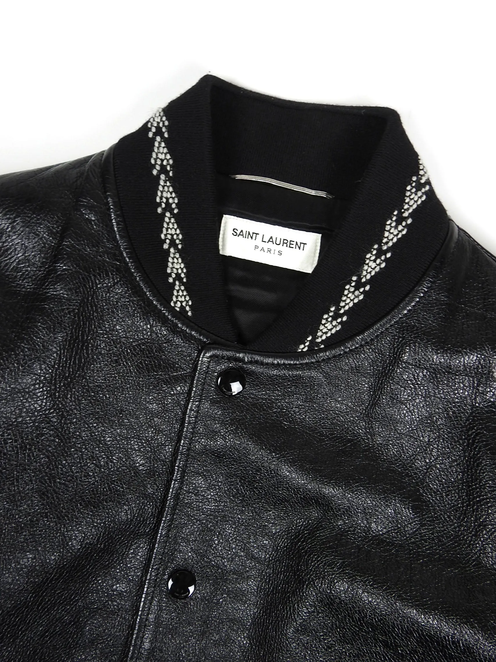 Saint Laurent Paris 2017 Leather Bomber Size 48