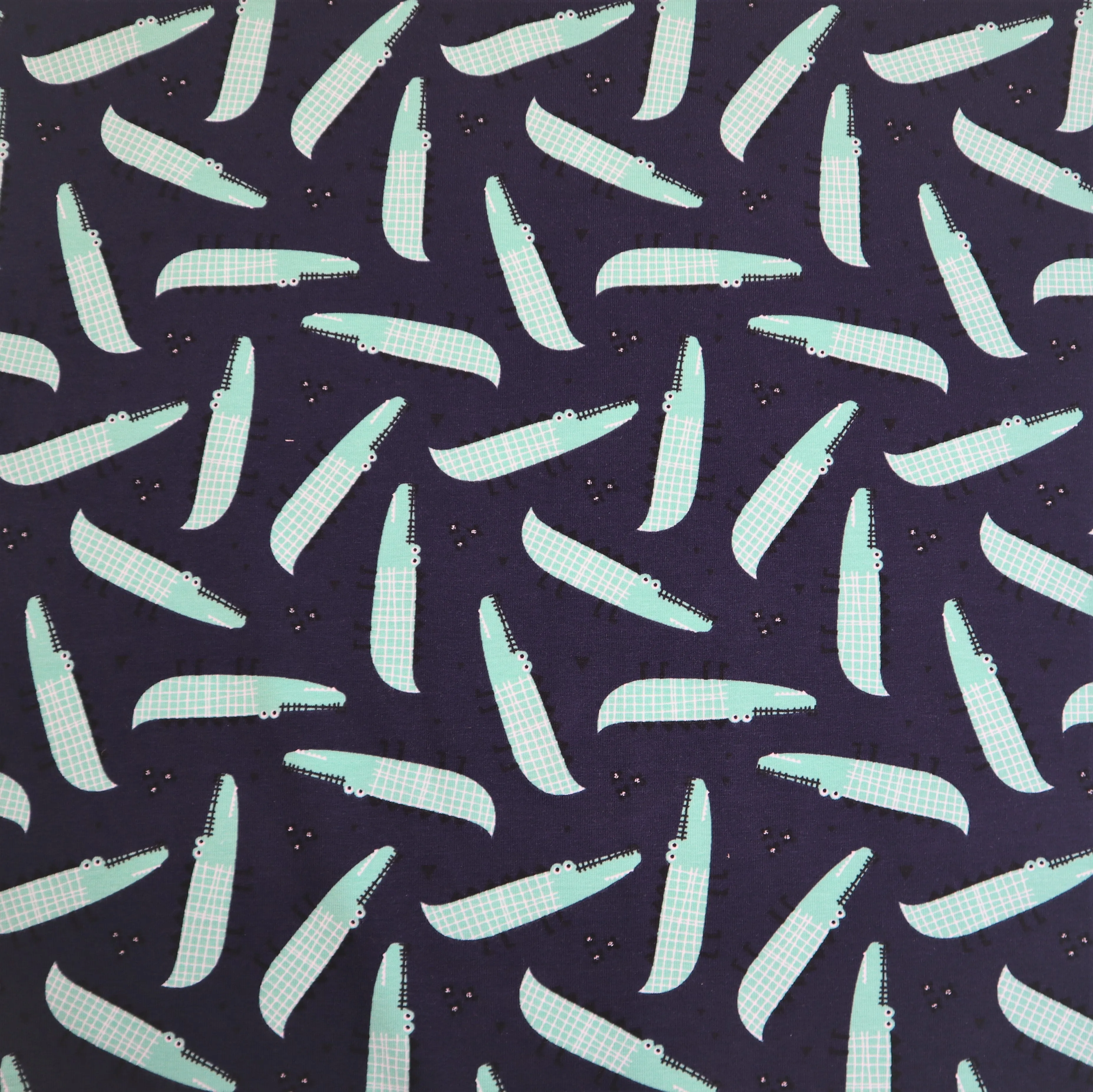 SALE Cotton Jersey in Crocodile Print